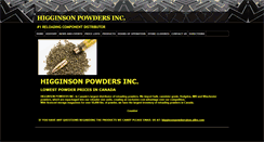 Desktop Screenshot of higginsonpowders.com