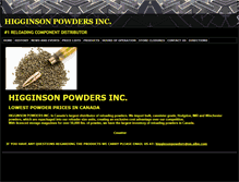 Tablet Screenshot of higginsonpowders.com